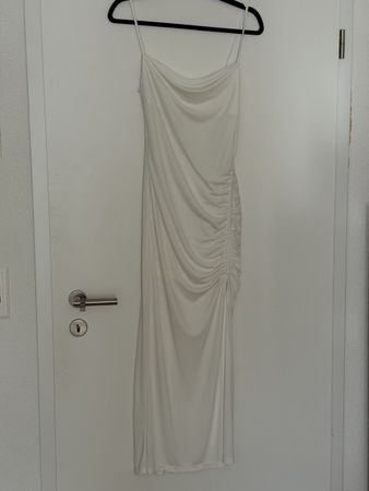 Elegant white summer dress, size M - Pull & Bear