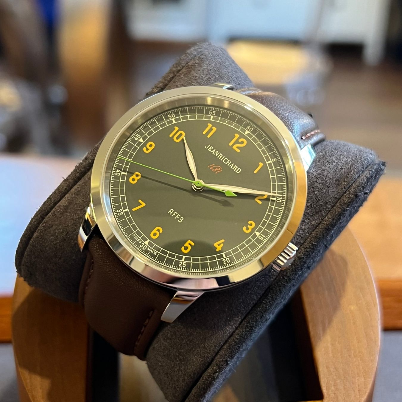JeanRichard Orologi: JeanRichard 1681 AFF3 Green Dial Automatic 6030 – Usato da Carouge GE venduto da Watchaser 7