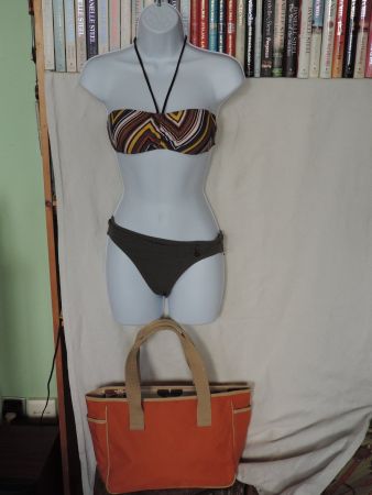 maillots de bain multicolore avec sac