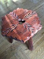 Holzschemel Handarbeit, Höhe 38 cm