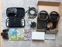 Nintendo Switch Oled + Zubehör und Spiele!