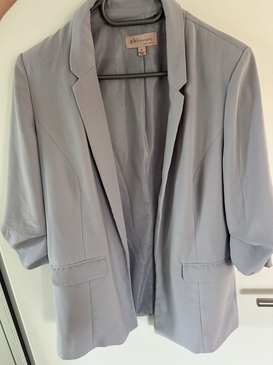 Giacche: Leichtes Sommer-Blazer von Philosophy, Gr. S, hellblau – Usato da Rotkreuz venduto da sti_cdf8