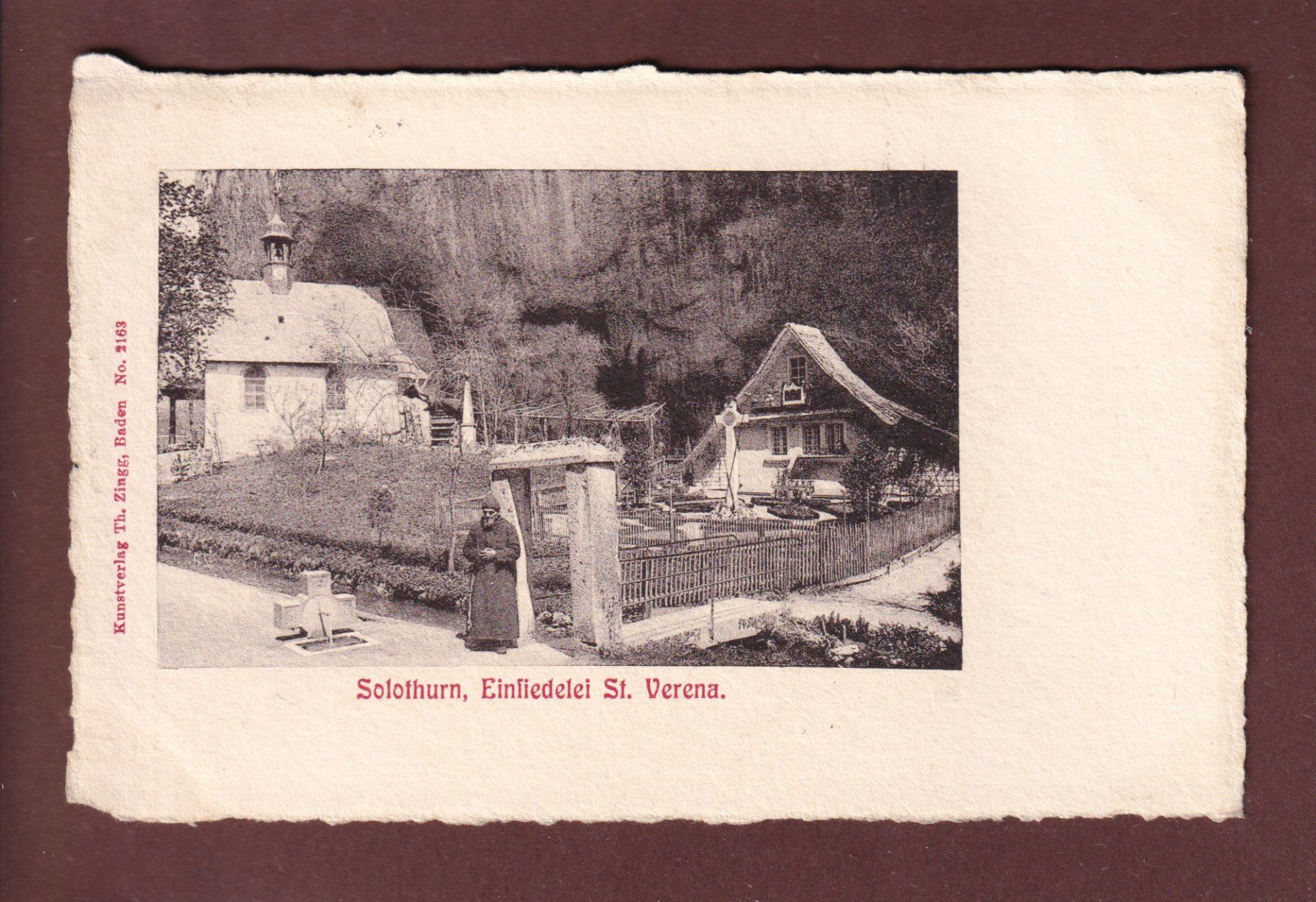 Cartoline postali: SOLOTHURN - Einsiedelei St. Verena - 1910 – Usato da Pully venduto da nicecards