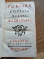 Poésies Diverses du Pere Du Cerceau, 1749, Rare!