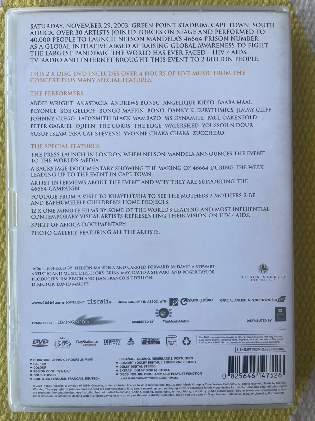 Tutti i DVDs: NELSON MANDELA-2DVD 46664 THE EVENT – Usato da Rorschacherberg venduto da CD-Roli 1