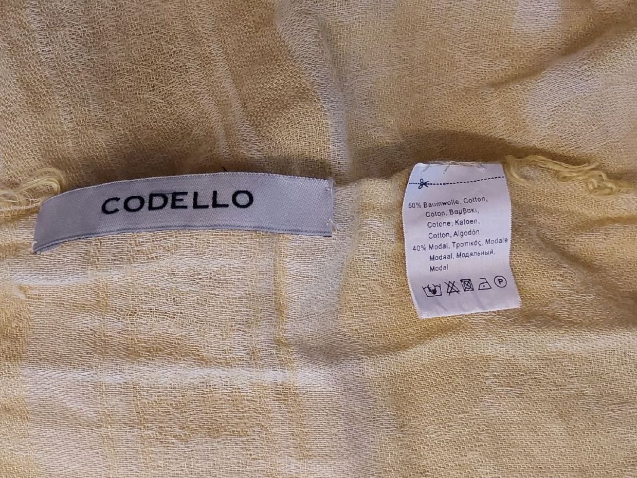 Codello Foulard & Sciarpe: Schal Tuch codello Baumwolle mit Modal gelb – Usato da Köniz venduto da scopello12 3