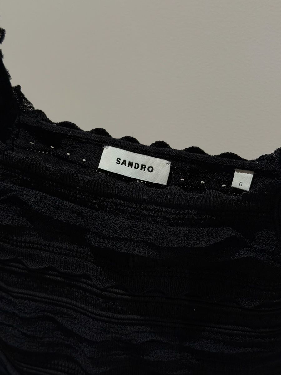 Sandro Top: Sandro Crop Top Black XS – Nuovo (secondo la descrizione) da Thalwil venduto da kirakirashop 2