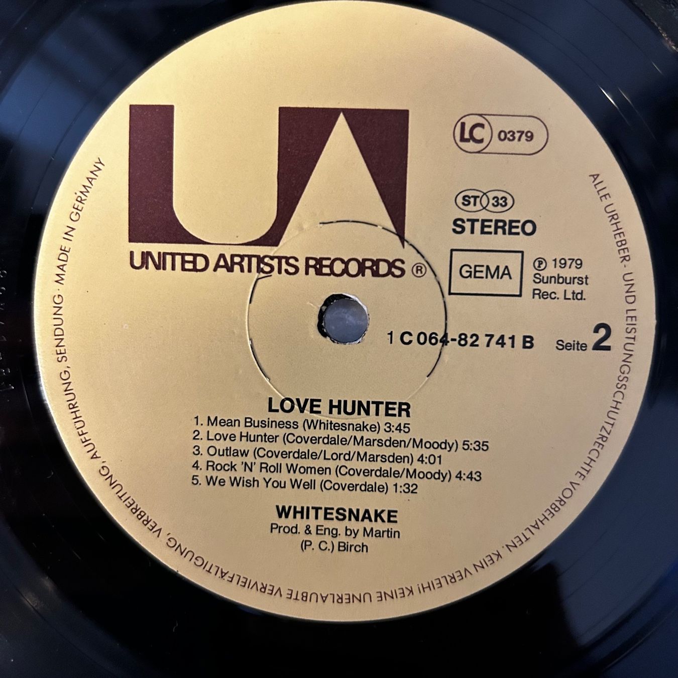 Dischi in vinile: Whitesnake - Lovehunter, Vinyl LP 1979 – Usato da Aesch BL venduto da BlueMusicRecords 3