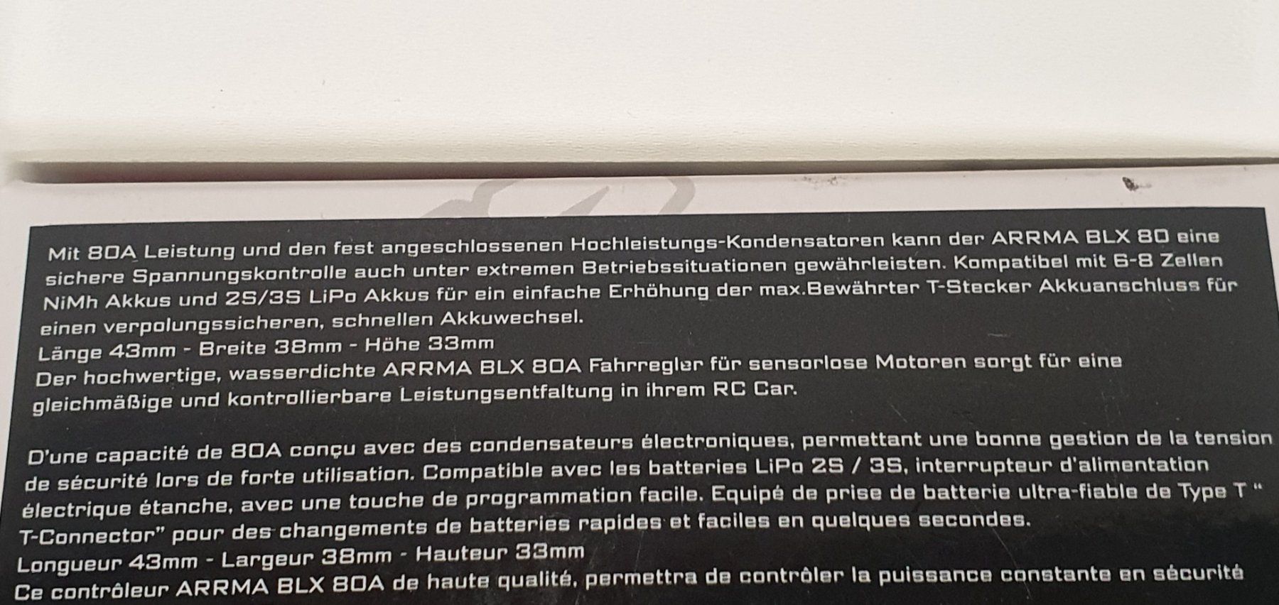 Arrma RC Modellbau: ARRMA BLX80 BRUSHLESS. 2S/3S ESC – Neu (gemäss Beschreibung) aus liestal von Traxxas.Summit- 5