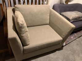 Fauteuil confortable beige - excellent état