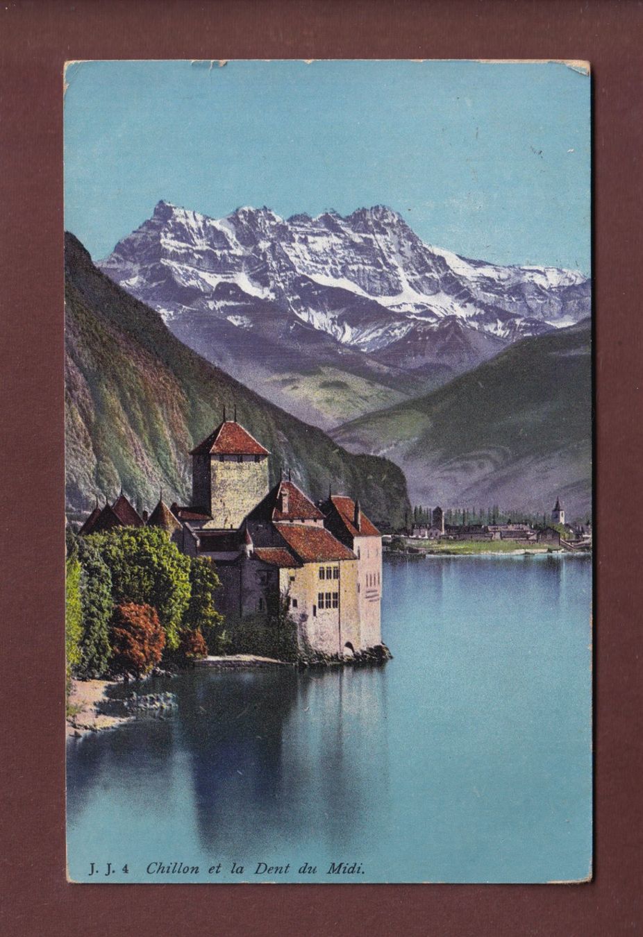 Cartoline postali: Château de CHILLON - Dents du Midi - 1921 – Usato da Pully venduto da nicecards