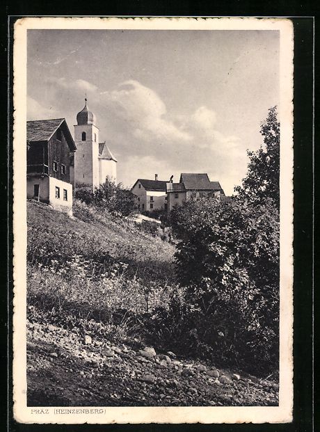 Cartoline postali: AK Präz, Partie mit Kirche – Usato da Berlin venduto da bartko-reher