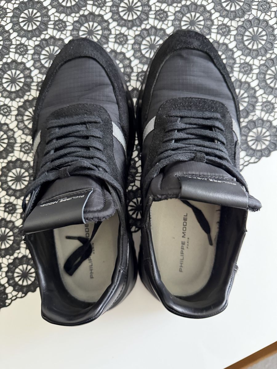 Herrenschuhe: Philippe Model Sneaker Grösse 41 schwarz Leder Textil – Gebraucht aus Niederweningen von mer_ynv7 3