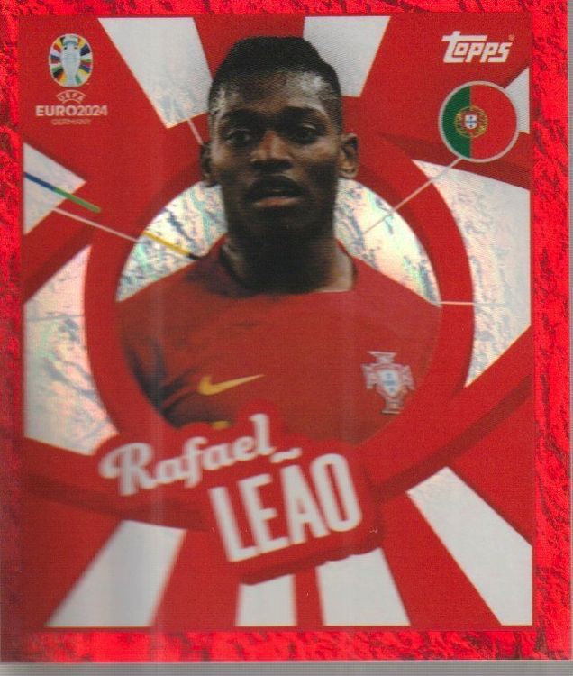 Carte Collection Topps Museum 2024 - Rafael Leao Auto /50 Avec Patch & Ball - Milan AC - Scellée