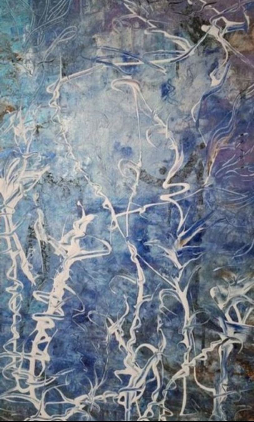 Tableaux: Blaues abstraktes Gemälde,handmade 60×80 – Neuf (Voir description) à Riehen par Steinbock1970 3