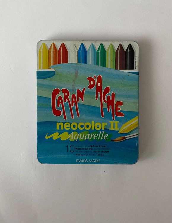 Boîte 10 pastels à la cire Neocolor II Caran d'Ache - 50 ans