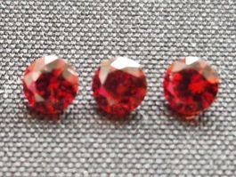 Lot de 3 Précieux Grenats Rouge Intense Facettés 3,00 mm 💎