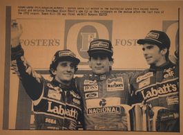 Automobil Formel-1, Ayrton Senna, Alain Prost, 15 x 22 cm