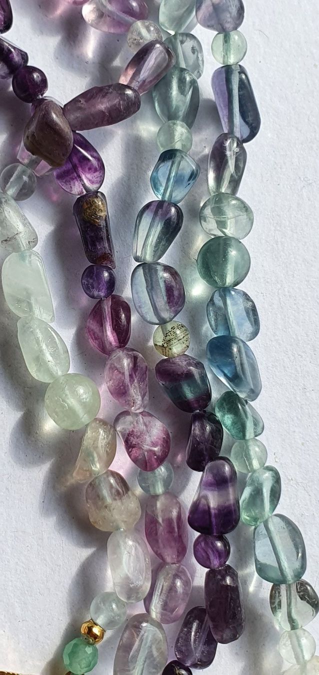 Ketten: Regenboden Fluorit. Kette und Armband – Neu (gemäss Beschreibung) aus Benglen von Meercat3 5