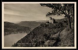 AK Monte Brè, Kulm-Hotel gegen Lugano und Monte Rosa