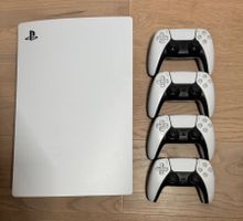 PS5 Digital Edition mit 4 Controllern – top Zustand