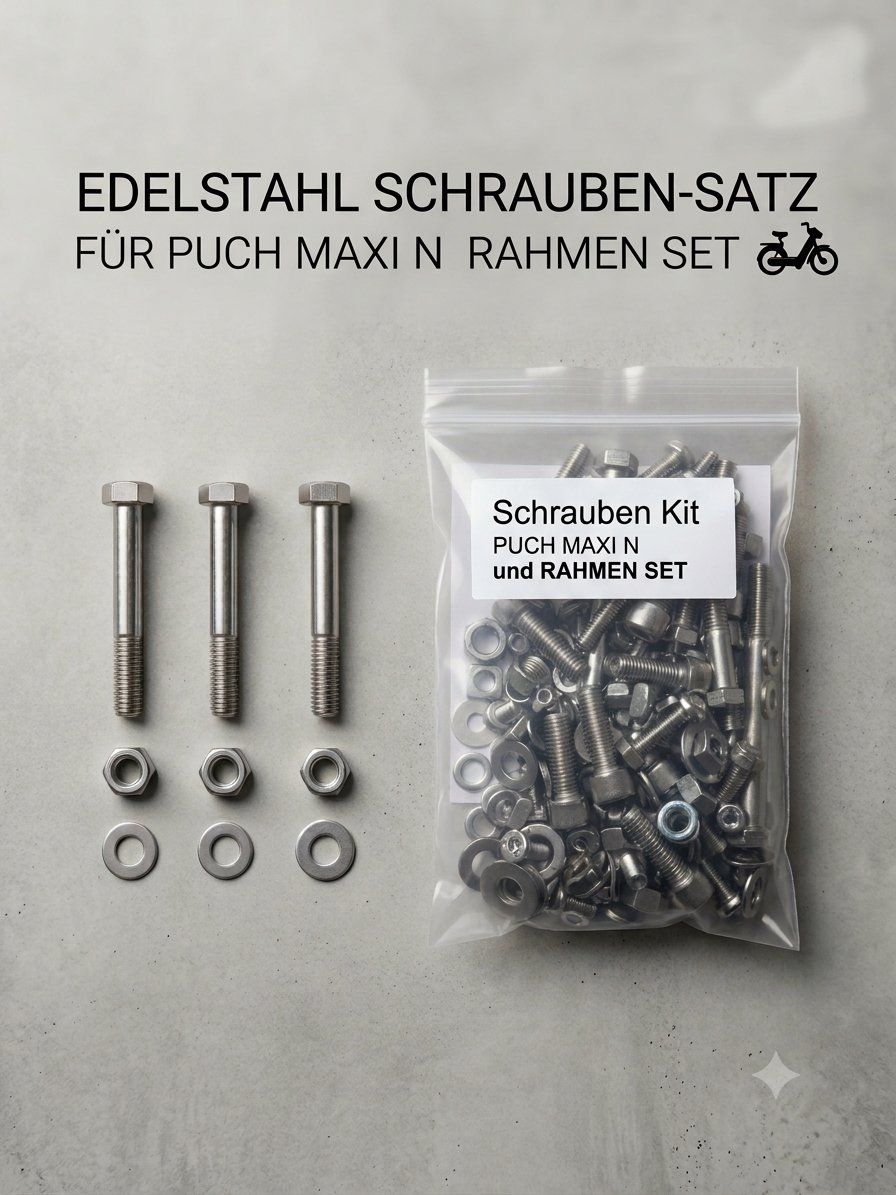 Puch Pièces pour mobylette: PUCH MAXI N Inox Schrauben SET Rahmen – Neuf (Voir description) à Kirchleerau par Toeffli_Schrauber