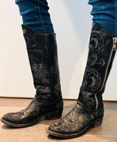 Lederstiefel - Vintage Old Gringo – Grösse 36 – Schwarz/Grau