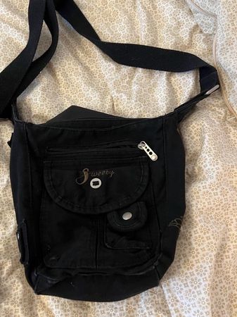 Süsse Vintage Cargo Sweety y2k Umhängetasche schwarz