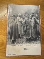 Carte postale historique 1912 : Guillaume II, von Moltke, Co