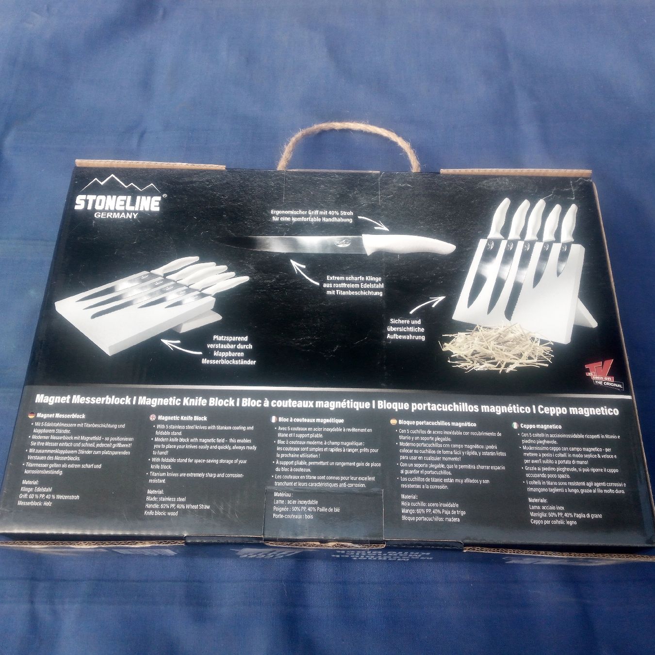 Coltelli: Stoneline Messerblock Magnetisch, 5 Messer, NEU – Nuovo e nell'imballaggio originale da Luzern venduto da toenu23 1