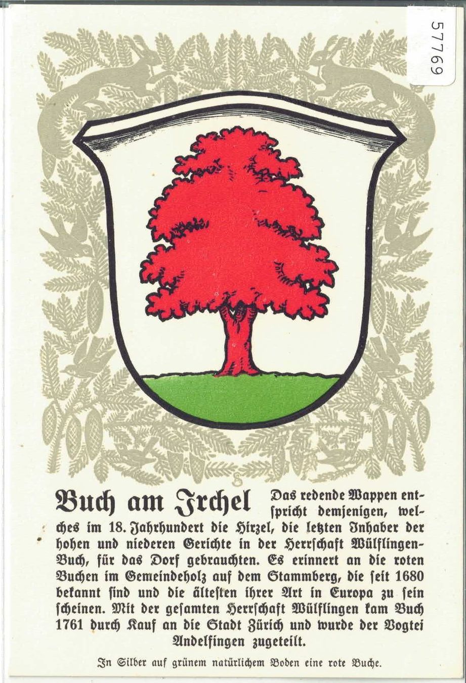 Ansichtskarten: Gemeindewappen - Buch am Irchel – Gebraucht aus Ettingen von Kartenplanet