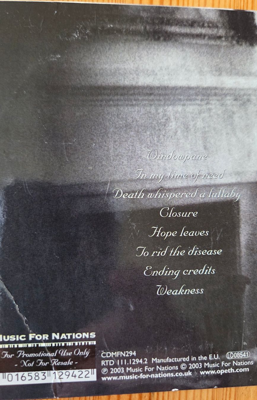 CD: OPETH - Damnation - Promotional CD – Usato da Biberist venduto da Beaver58 1
