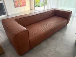 3-SITZER-SOFA Echtleder Cognac wie Neu!