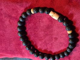 Lava & Knochen Herren Edelstein Armband 5XL Plus-Size 9 cm