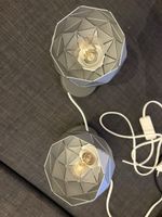 2 Wandleuchten Silber