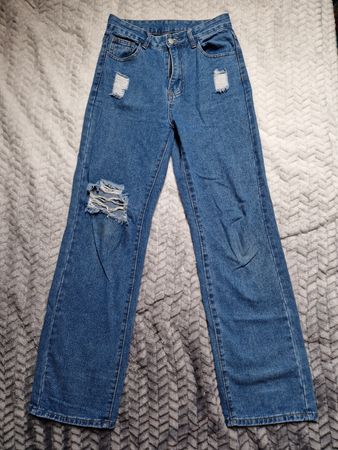 Shein Damen Jeans Gr. XS Destroyed Look Boyfriend High Waist