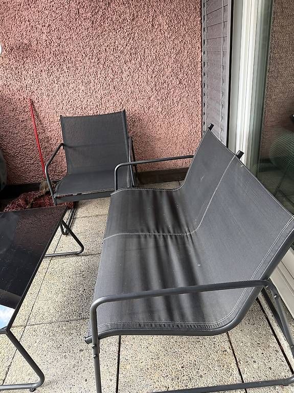Chaises longues: Set lounge HORNSLET 4 posti nero – D'occasion à Dübendorf par stoiran