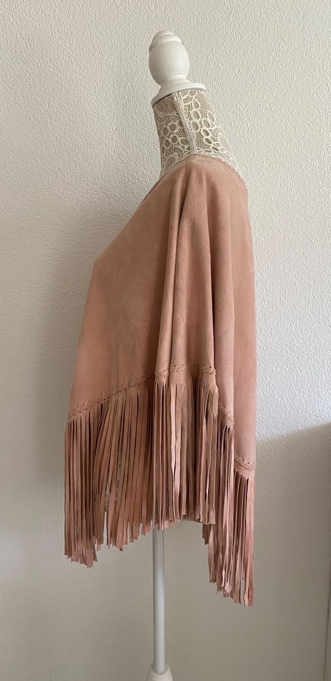 Altro in Moda donna: Nappa-Leder Poncho puder-rosé – Nuovo (secondo la descrizione) da Eglisau venduto da 3flower-power3 1