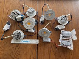 7 LED-Einbauspots schwenkbar