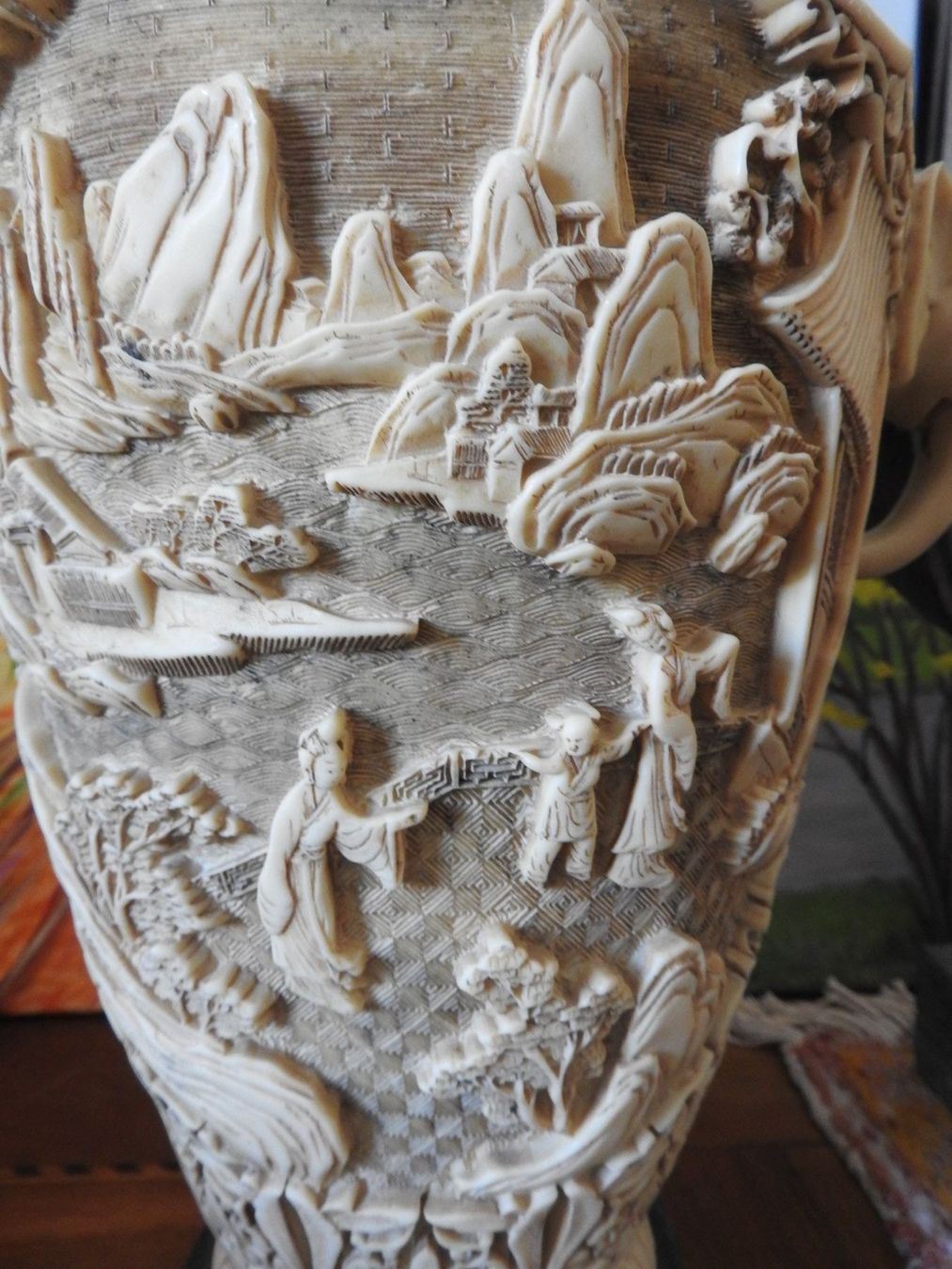 Alle Dekorationen: Asiatika: Cache Pot /  Vase in Elfenbein-Imitat – Gebraucht aus Stetten AG von Brissago25 3