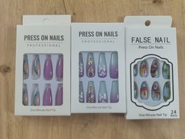 Press-on Nails/false nails, lila, Fake Nägel