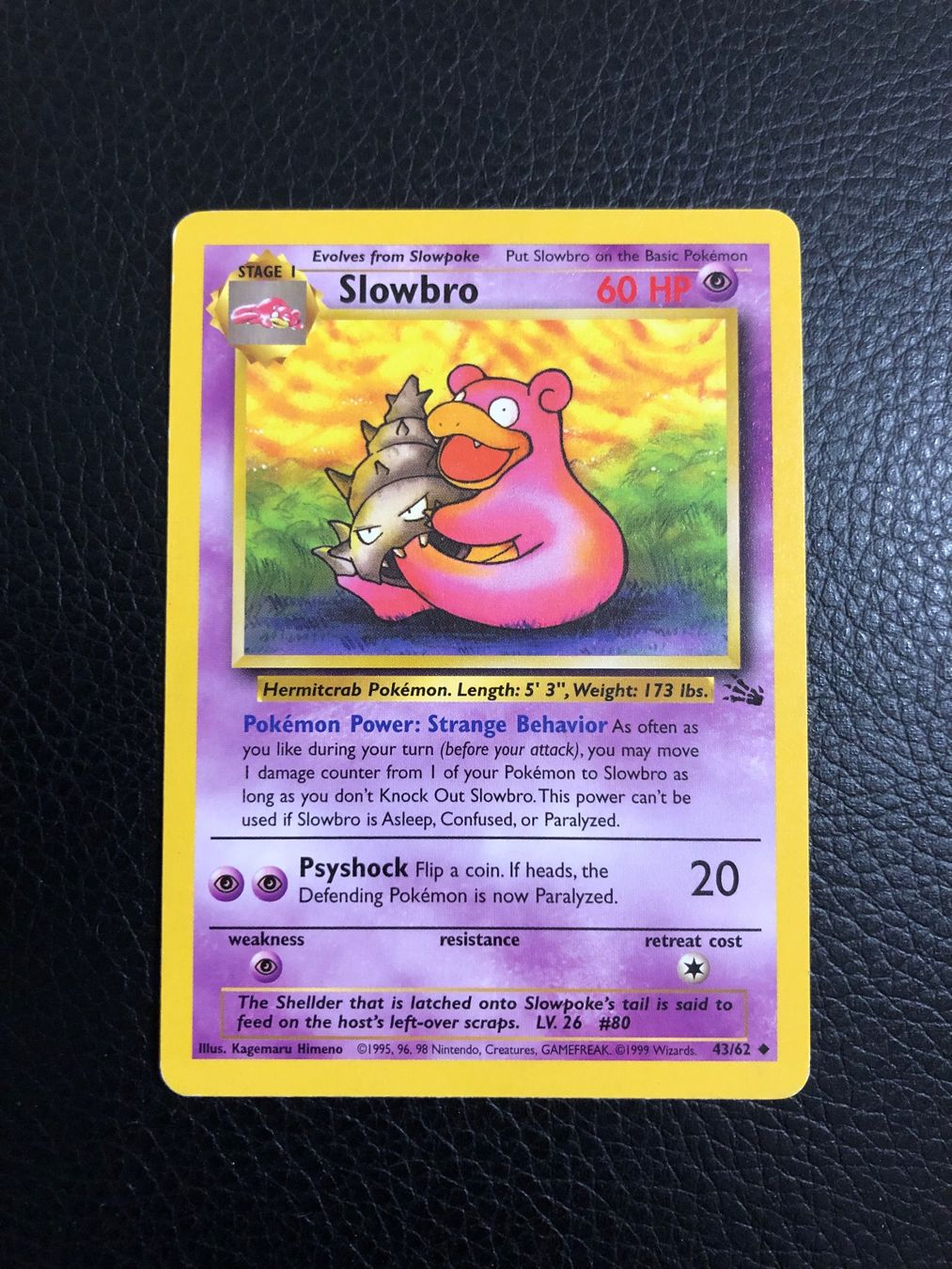 Pokémon Carte collezionabili: Fossil Slowbro 43/62 Ab 1 – Usato da Paradiso venduto da Pkmn10