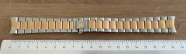OMEGA Bicolor Edelstahlarmband mit Faltschliesse 19mm