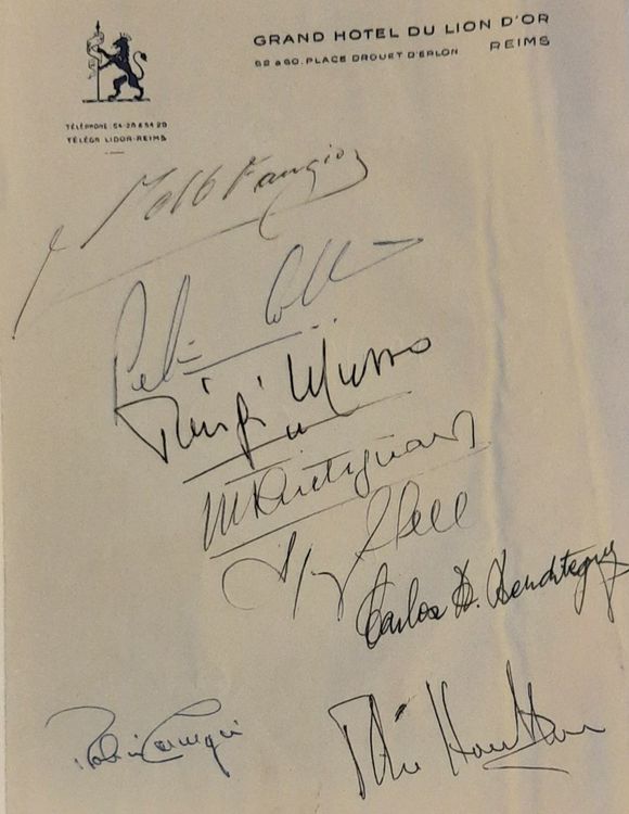 AUTOGRAPHES DES PLUS CÉLÈBRES PILOTES AUTOMOBILES 1958 (Gebraucht) in ...
