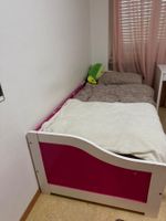 Einzelbett mit Stauraum weiss pink akzeptabel