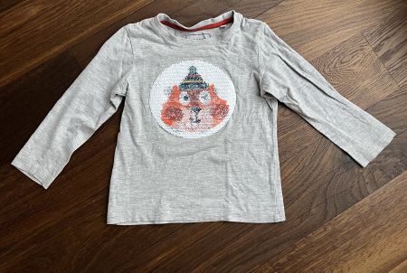 Pullover Shirt langarm mit Wechselbild Gr. 104