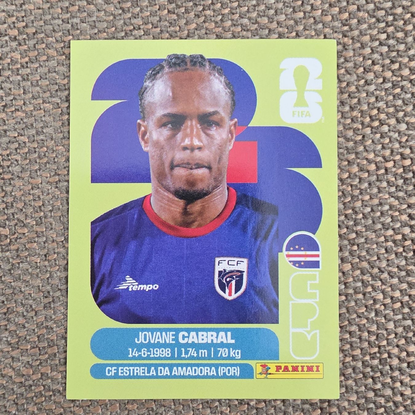 Panini Sammelbilder & Trading cards: Panini CPV16 Jovane Cabral – Neu und originalverpackt aus Buchs AG von LogoParts