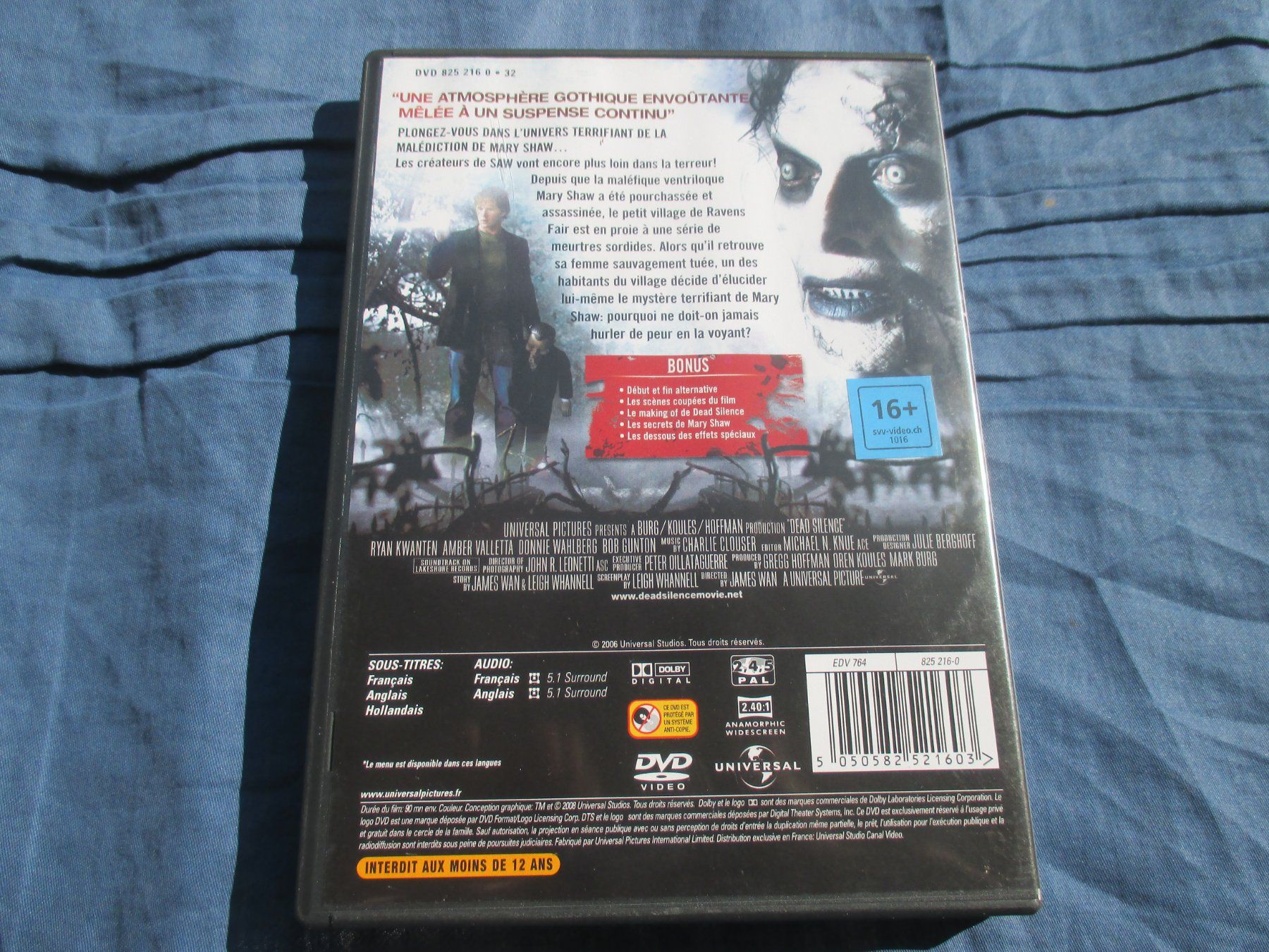 Tutti i DVDs: Dead Silence (par les créateurs de Saw) – Usato da Colombier NE venduto da Nevenma 1