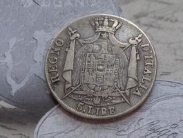 Italie 5 Lire 1808 M - Regno d'Italia Napoléon Ier
