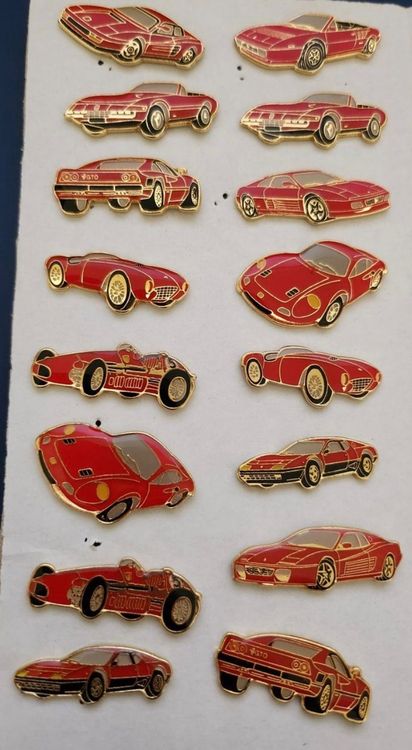 16 Ferrari Pins, Sammler-Set,Rarität FERRARI diverse Modell (Neu ...